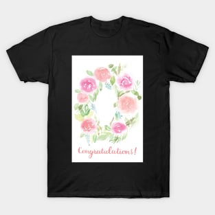 Congratulations Watercolor Card | greeting cards T-Shirt